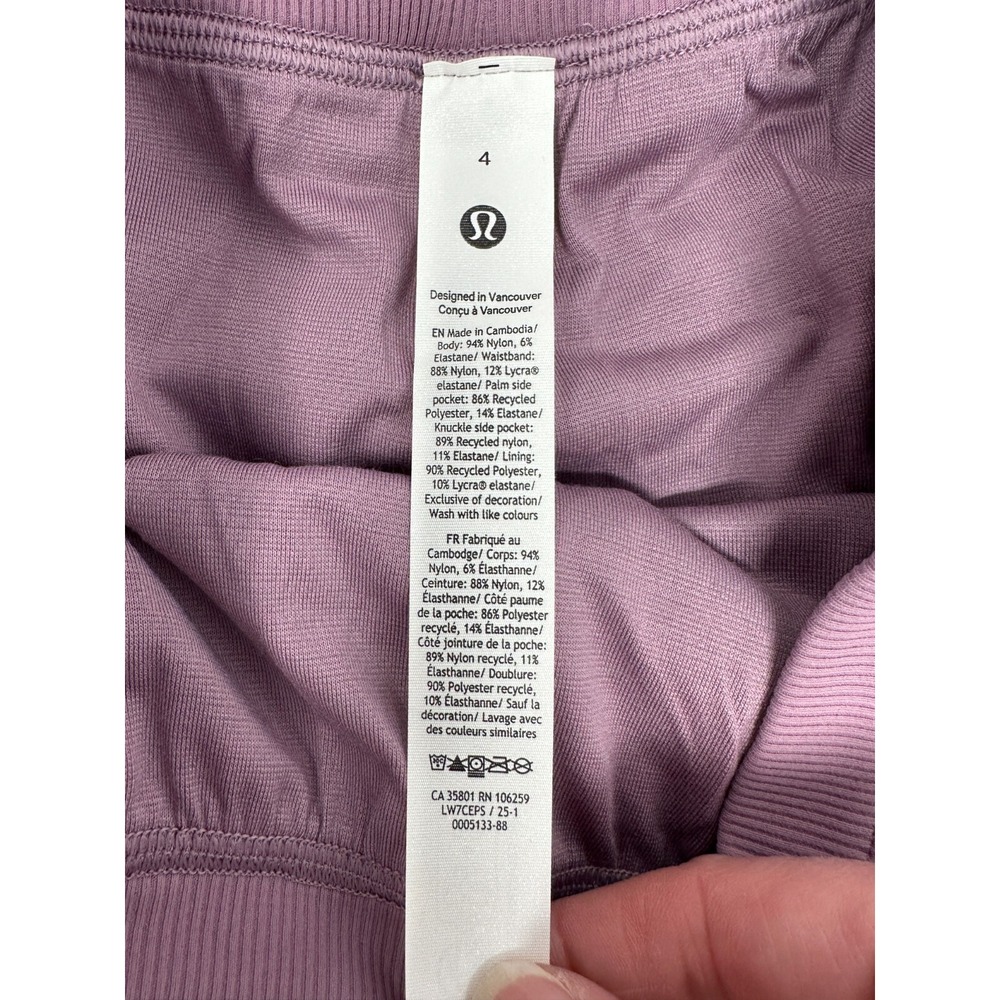 NWT ~‎ Lululemon Dance Studio High-Rise Short 3.5" Lavender Lux Women Size 4 - Picture 4 of 8